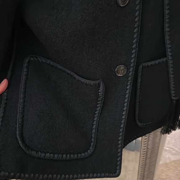 TOTEME
Draped fringed wool-blend jacket 32 - Picture 11 of 13